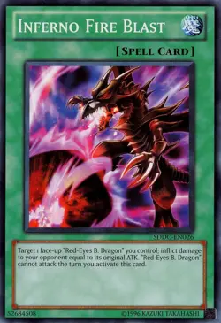 Inferno Fire Blast - SDDC-EN026 - Common - Unlimited NM YuGiOh!  Dragons Collide - Image 2