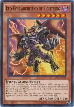 Red-Eyes Archfiend of Lightning - LDK2-ENJ03 - Common - Unlimited Edition NM YuG - Image 1