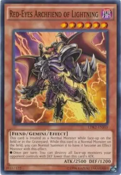 Red-Eyes Archfiend of Lightning - LDK2-ENJ03 - Common - Unlimited Edition NM YuG - Image 2
