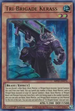 Yugioh! LP Tri-Brigade Kerass - MP21-EN170 - Ultra Rare - 1st Edition Lightly Pl - Image 1