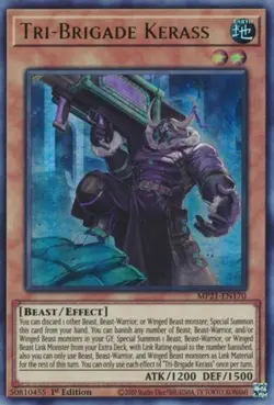 Yugioh! LP Tri-Brigade Kerass - MP21-EN170 - Ultra Rare - 1st Edition Lightly Pl - Image 2