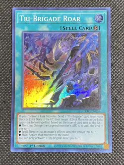 YuGiOh! - Tri-Brigade Roar CYAC-EN053 Super Rare  1st Edition Near Mint - Image 3