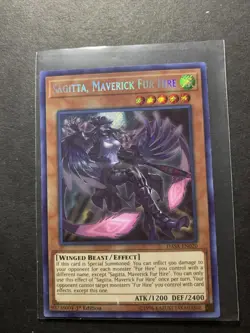 Yugioh - Sagitta, Maverick Fur Hire (Secret Rare) (1st Edition) - DASA-EN020 (P) - Image 2