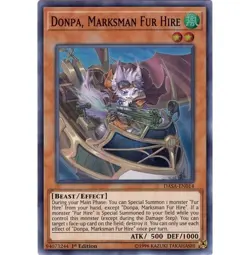 Yugioh - Donpa, Marksman Fur Hire (Super Rare) (1st Edition) - DASA-EN014 P - Image 2