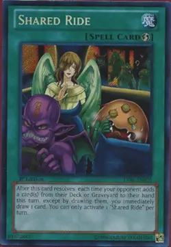 Yugioh! LP Shared Ride - LVAL-EN070 - Secret Rare - 1st Edition Lightly Played, - Image 1