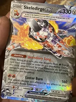 PokÃ©mon TCG Skeledirge EX Holo Double Rare Card 137/182 Sv04: Paradox Rift - Image 2