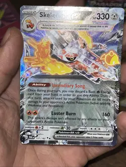 PokÃ©mon TCG Skeledirge EX Holo Double Rare Card 137/182 Sv04: Paradox Rift - Image 9