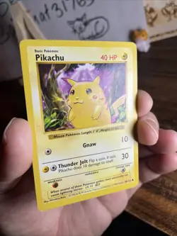 Pikachu (Red Cheeks) Shadowless Base Set 58/102 Pokemon Card - Image 3