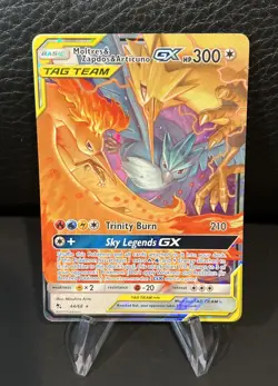 Moltres Zapdos Articuno GX Hidden Fates 44/68 Tag Team Rare Pokemon TCG Card NM - Image 1