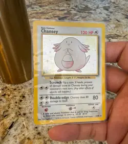 1999 Pokemon Base Set Unlimited Chansey Holo Rare 3/102 - Vintage WOTC Card! - Image 1