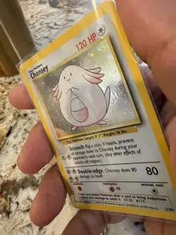 1999 Pokemon Base Set Unlimited Chansey Holo Rare 3/102 - Vintage WOTC Card! - Image 3