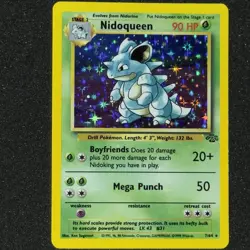 1999 Pokemon NIDOQUEEN #7 HOLO BLEED Misprint ERROR Jungle Set Card Rare WOTC NM - Image 1