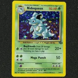 1999 Pokemon NIDOQUEEN #7 HOLO BLEED Misprint ERROR Jungle Set Card Rare WOTC NM - Image 12