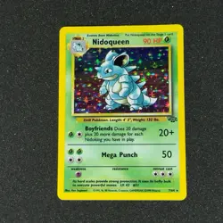 1999 Pokemon NIDOQUEEN #7 HOLO BLEED Misprint ERROR Jungle Set Card Rare WOTC NM - Image 2