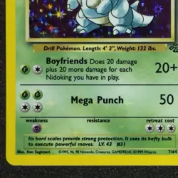 1999 Pokemon NIDOQUEEN #7 HOLO BLEED Misprint ERROR Jungle Set Card Rare WOTC NM - Image 5