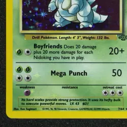 1999 Pokemon NIDOQUEEN #7 HOLO BLEED Misprint ERROR Jungle Set Card Rare WOTC NM - Image 6