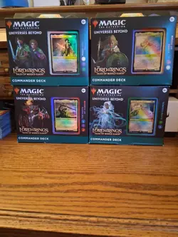 Magic: The Gathering Lord of the Rings Commander Deck Set of 4 MTG EDH LOTR - Image 1