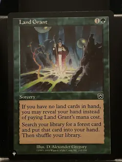 Land Grant Mercadian Masques Regular NM The List Mystery MTG Magic Card - Image 1