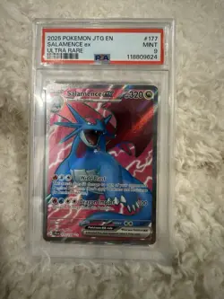 2025 POKEMON JTG EN-JOURNEY TOGETHER ULTRA RARE #177 SALAMENCE EX PSA 9 - Image 1