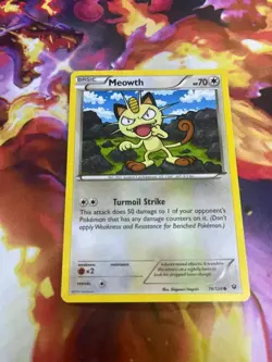 Meowth 74/124 Fates Collide Regular LP-Lightly Played PokÃ©mon Card TCG - Image 1