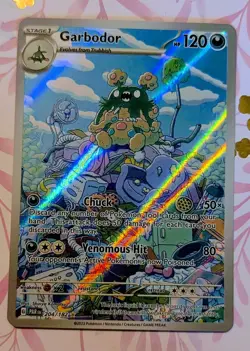  Garbador 204/182 PokÃ©mon TCG Paradox Rift Illustration Rare Card English NM - Image 1