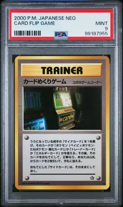 Card Flip Game 2000 Pokemon Japanese Neo PSA 9 - Image 1
