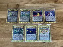 Pokemon Trainer Vending Machine Holo Prism Card Sticker Vintage Bundle X7 - Image 1