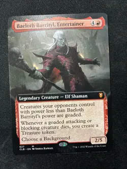 MTG - Baeloth Barrityl, Entertainer (Extended Art) Battle For Baldurâ€™s Gate - Image 1
