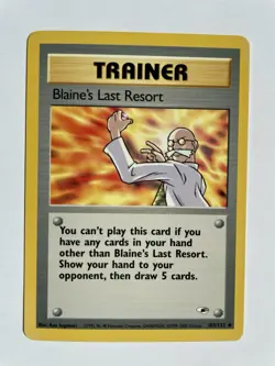 Pokemon Card 2000 Gym Heroes Blaine's Last Resort 105/132 NM-Mint - Image 1