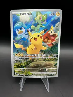 Pikachu SVP 027 Holo Rare Pokemon TCG Paldea Evolved Black Star Promo NM - Image 1