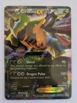 Pokemon TCG Giratina EX 92/124 Black & White Dragons Exalted Ultra Rare Card - Image 1