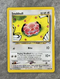 Snubbull 55/64 Pokemon TCG Neo Revelation Vintage WOTC Card Regular (Near Mint) - Image 1
