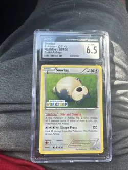 Pokemon Card Snorlax 80/106 Build-A-Bear Workshop Stamped Promo - CGC 7.5 NM+ - Image 3