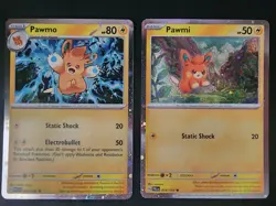 2 Card Lot Pawmo 075/193 & Pawmi 074/193 Pokemon TCG Cards Paldea Evolved "PAL" - Image 1