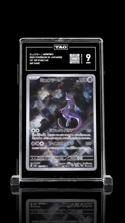 TAG 9 Gem Mint Mewtwo 183/165 AR Art Rare 151 sv2a Japanese Pokemon Card - Image 1