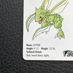 KFC Vintage 1998 Nintendo #123 Pokemon Scyther Mini Card #1 - Image 19