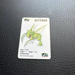 KFC Vintage 1998 Nintendo #123 Pokemon Scyther Mini Card #1 - Image 6