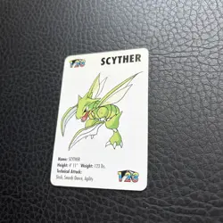 KFC Vintage 1998 Nintendo #123 Pokemon Scyther Mini Card #1 - Image 7