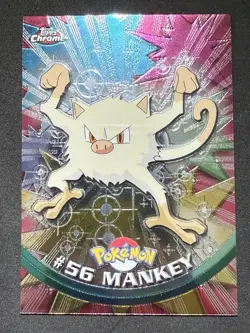 🔥Topps Chrome Pokémon Cards - Series 1 - Mankey #56 - Image 1