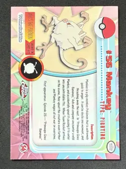 🔥Topps Chrome Pokémon Cards - Series 1 - Mankey #56 - Image 6