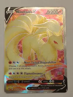 Ninetales V (Full Art) 177/192 Swsh02 Rebel Clash Holo NM Near Mint Pokemon Card - Image 3