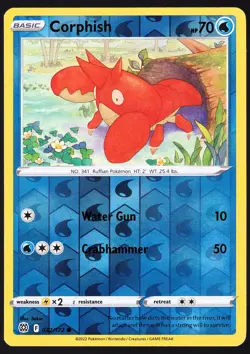 Corphish 032/172 Reverse Holo Brilliant Stars Pokemon TCG Card NM - Image 1