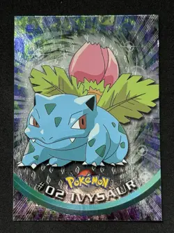 1999 Topps TV Series #02 Ivysaur Flames Card Pokemon TCG Foil Black Label - Image 11