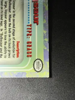 1999 Topps TV Series #02 Ivysaur Flames Card Pokemon TCG Foil Black Label - Image 9