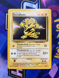 Electabuzz 20/102 Rare Base Set Pokemon Card WOTC LP-NM - Image 1