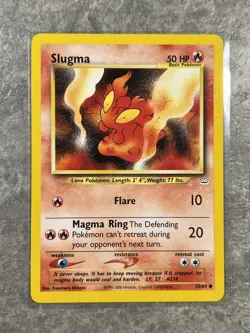 Slugma 53/64 Pokemon TCG Neo Revelation Vintage WOTC Card Regular (Light Play) - Image 1