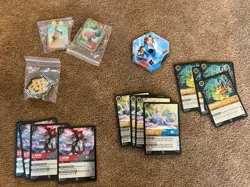 Disney Lorcana Promo Pins MAD HATTER, BOLT, AMBER+ League Cards! - Image 2