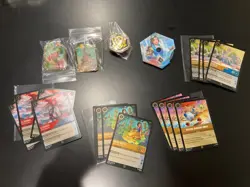 Disney Lorcana Promo Pins MAD HATTER, BOLT, AMBER+ League Cards! - Image 1