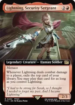MTG English Lightning, Security Sergeant (Extended Art) NM Normal - Image 1