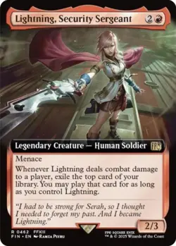 MTG English Lightning, Security Sergeant (Extended Art) NM Normal - Image 2